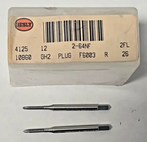 Lot of 2 Besly Tap #2 - 64NF GH2 Plug 2 FL Brand New USA Made