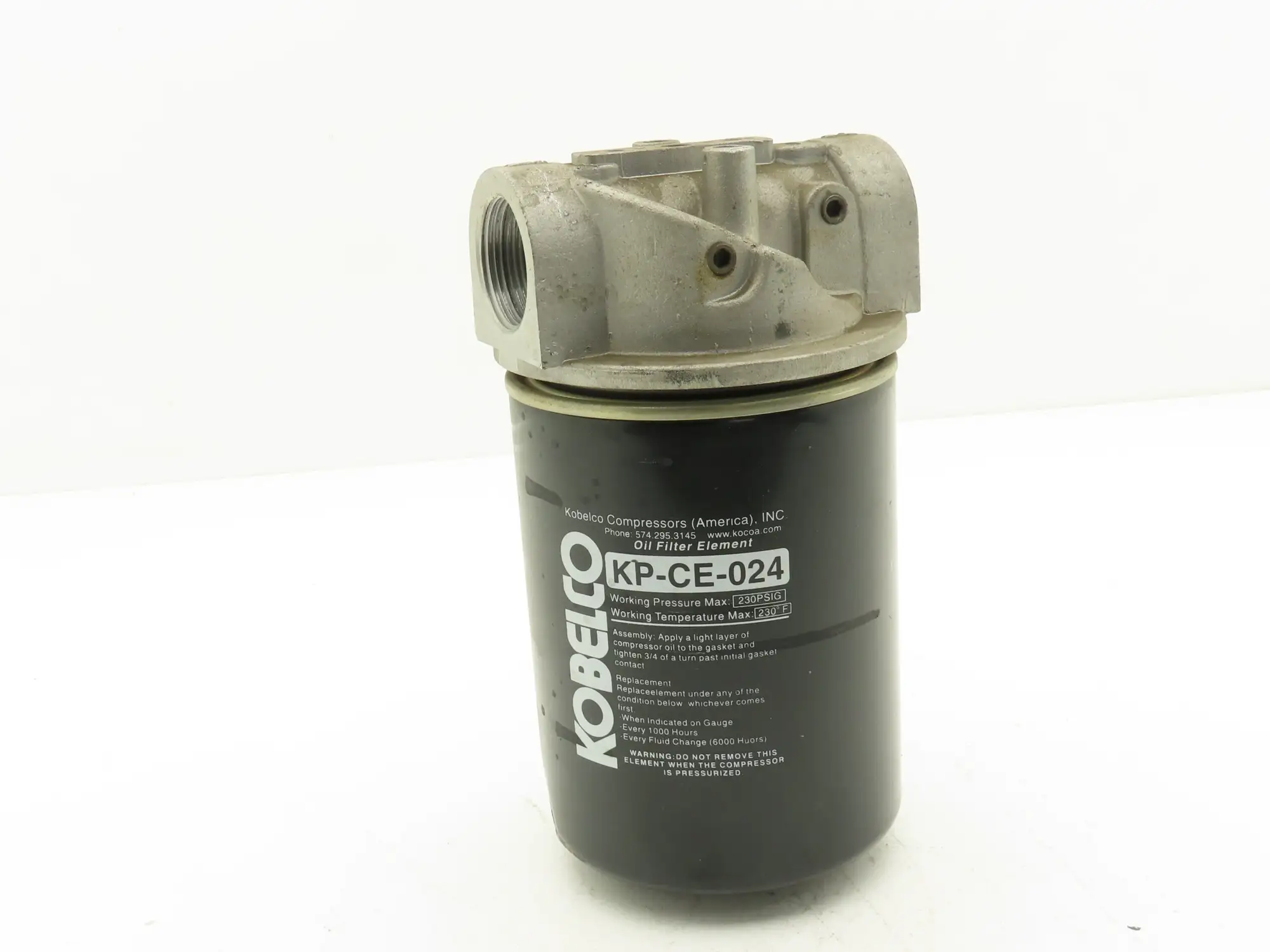 Kobelco KP-CE-024 Spin-on Air Oil Separator Air Compressor Filter 1-1/4"NPT