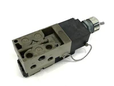 USED SMC MANIFOLD MOUNTED SOLENOID VALVE 5-PORT 0.1~1.0MPA SET PRESS