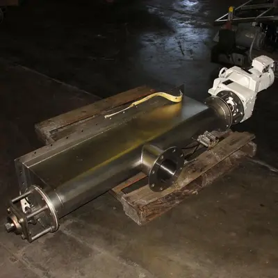 SPC6574  Feeder 6" dia Walker Stainless Equipment Co screw feeder 6.25" x 48", Stainless Steel