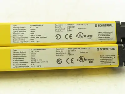 Schmersal SLC440-ER-0330-14-01 330mm Light Curtain Transmitter & Receiver Set
