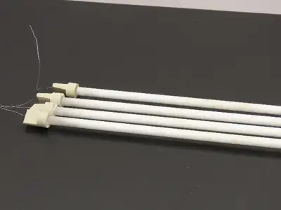 Quartz Glass Tube Heating Element 9x575mm Pre-Heat Conveyor 22.5" Lot of 4