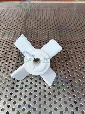 NEW CHEMGLASS CG-2095-02 PTFE AGITATOR FOUR BLADE, 5" FITS 19MM SHAFT 45° IMPELLER