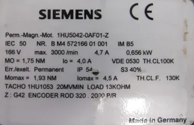 NEW SIEMENS 1HU5042-0AF01-Z MOTOR 1HU50420AF01Z
