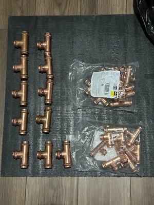 New | in-Stock Viega Copper Press Fittings Lot 43pc 1/2-1in 90° Elbows Couplings Unions Adapters HVAC Parts and Equipment US | USA supplier #1279078
