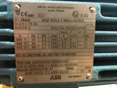 USED 2012 ABB M3JP 90SLA