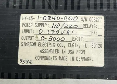 New | in-Stock SIMPSON HK-45-1-0340-0-0 Meters - Misc Ohio US | Surplus Asset Holdings #1247187
