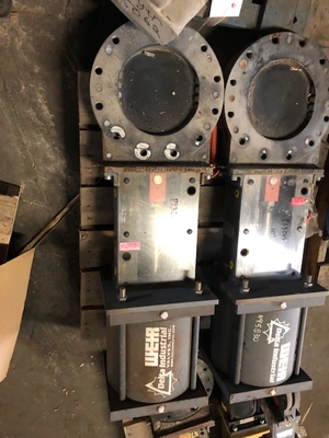 10" Delta Industrial 150-10-SS-17.4-E5/1-PC-F16-F17-F18  Pneumatic Knife Gate Valve