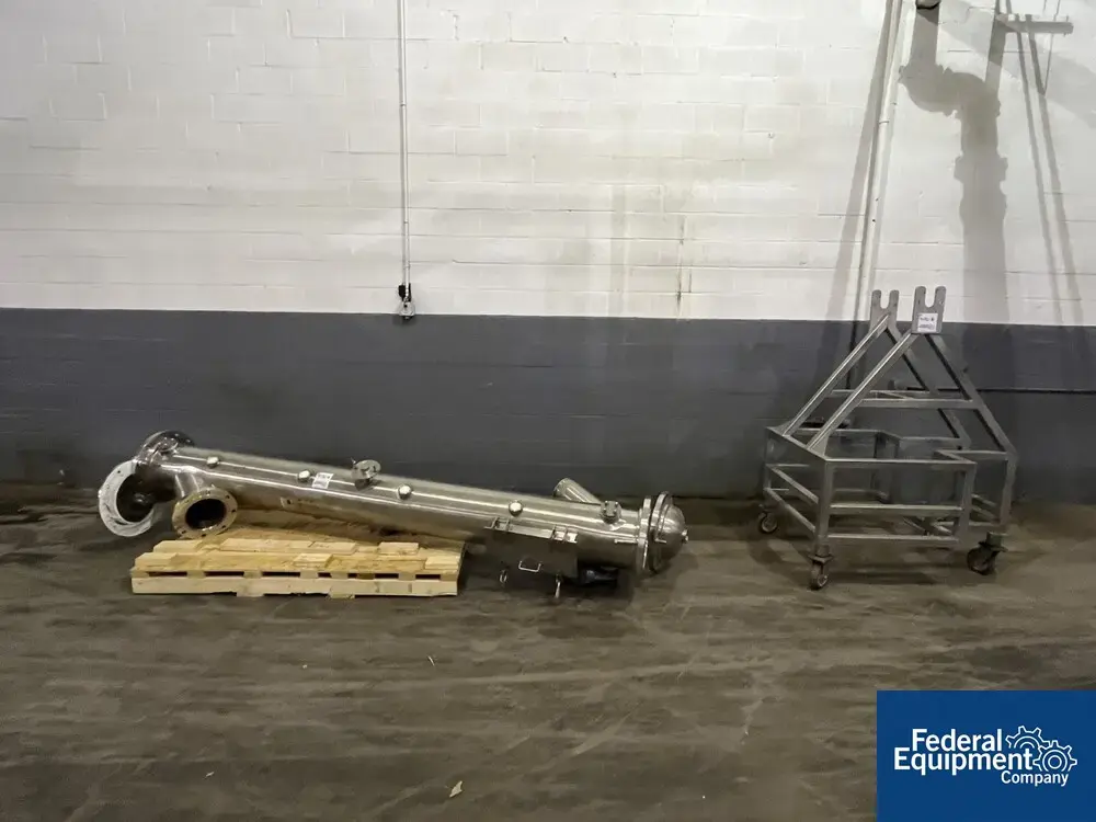USED Watson Metal Masters Watson Metal Masters Custom Built 4” X 126" Cleated Belt Conveyor, S/S