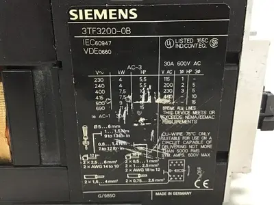 USED SIEMENS 3TF3200-0B