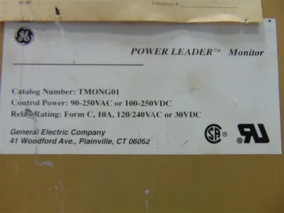 General Electric TMONG01 Power Leader Monitor Used