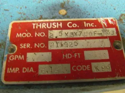 Used THRUSH _UNKNOWN_ Centrifugal Pumps | Arrow Industrial #618579