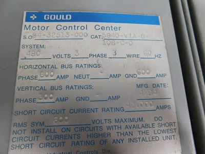 Used GOULD 5640-V1A-0-106-C-0 Starters Ohio US | Equipment Recovery Corp. #1330712