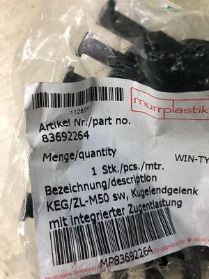 New | in-Stock MURRPLASTIK BALL JOINT Misc Electrical & Power Parts | ND Industrial Surplus #1222796