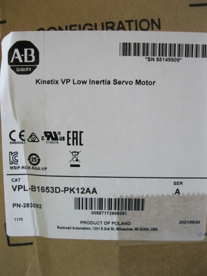 New | in-Stock Allen-Bradley VPL-B1653D-PK12AA Motor Control Parts New Hampshire US | Bitter End Trading #1452827