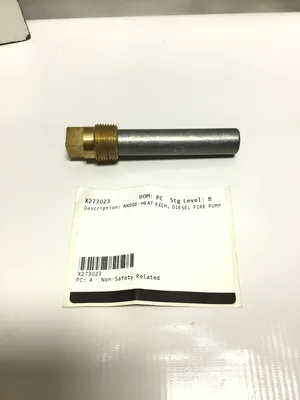 Indmar Level B Heat Exchanger Zinc Anode Diesel Fire Pump