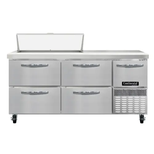 Continental RA68SN10-D 68" Sandwich/salad Prep Table W/ Refrigerated Base, 115v