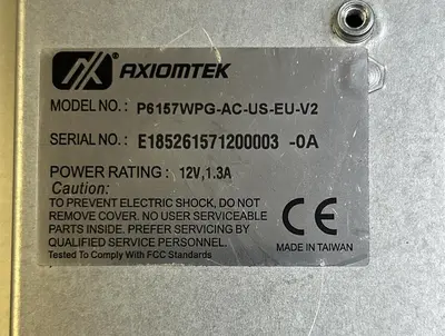 USED AXIOMTEK P6157WPG-AC-US-EU-V2