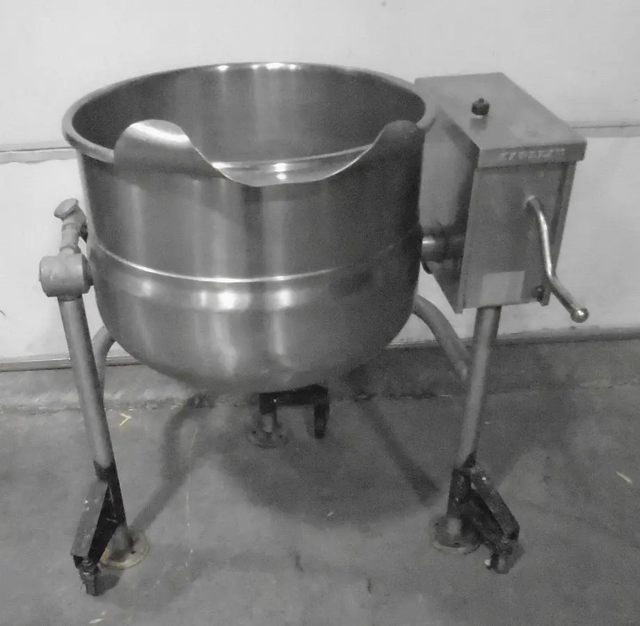 Used Barddeau 20 Gallon Stainless Steel Steam Jacketed Tilting Kettle Model TRT-20