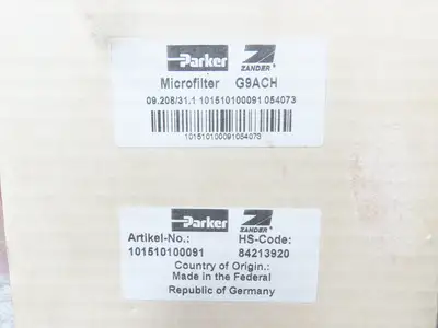 Parker Zander G9ACH 09.208/31.1 Pneumatic Air Filter 3/4" NPT 232PSI 2010A