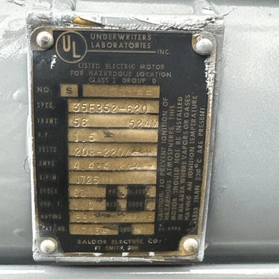 Used Baldor LAB 35-9306 A.C. Motors California US | Davliegogo LLC #1706696