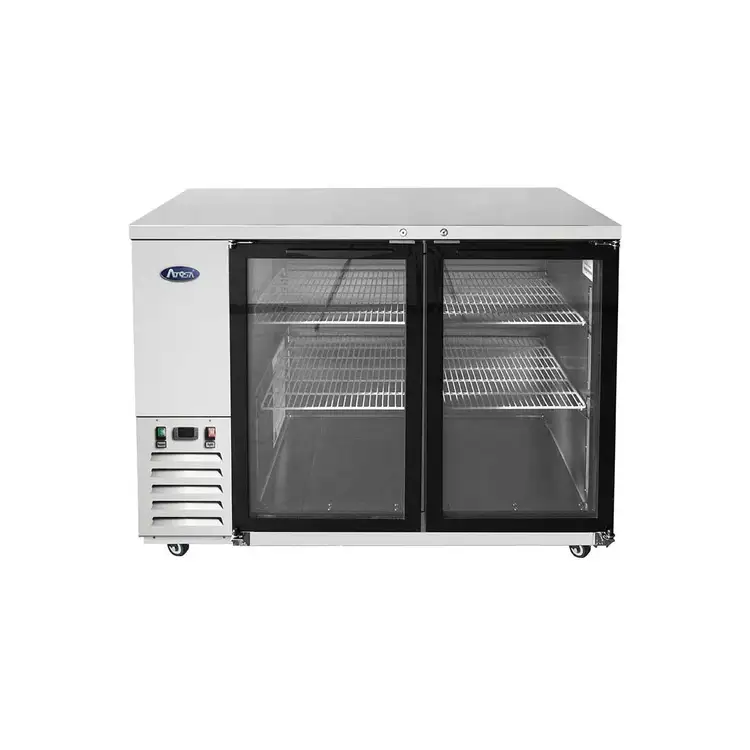 New | in-Stock Atosa New Atosa SBB48GGRAUS1 48" Back Bar Cooler w/ Glass Door Shallow Depth Stainless Steel Bottle Coolers Illinois US | Falcon Restaurant Supply #1375348