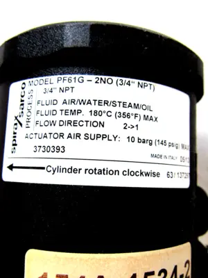 NEW SPIRAX SARCO PF61G-2N0 ACTUATED VALVE PF61G2N0