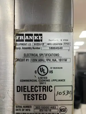 Used Franke Used Franke HDH2 Stainless 2 Tier Food Holding Warmer Fryer Dump Station 120V Hot Food Warming, Holding, & Transport Cabinets Illinois US | Falcon Restaurant Supply #1375635