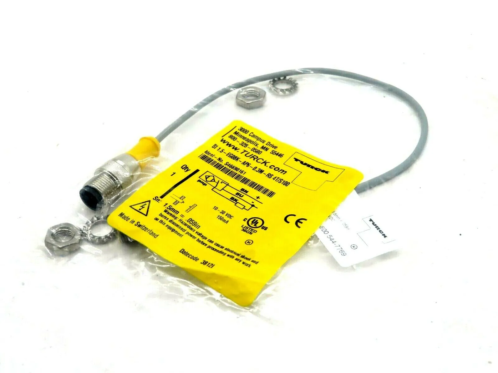 NEW TURCK BI1.5-EG08K-AP6-0.3M-RS4T/S100 SENSOR BI15EG08KAP603MRS4TS100
