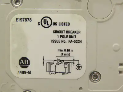 Allen Bradley 1489-M1C130 Circuit Breaker 13A 1 Pole 480 VAC Ser D Lot of 3