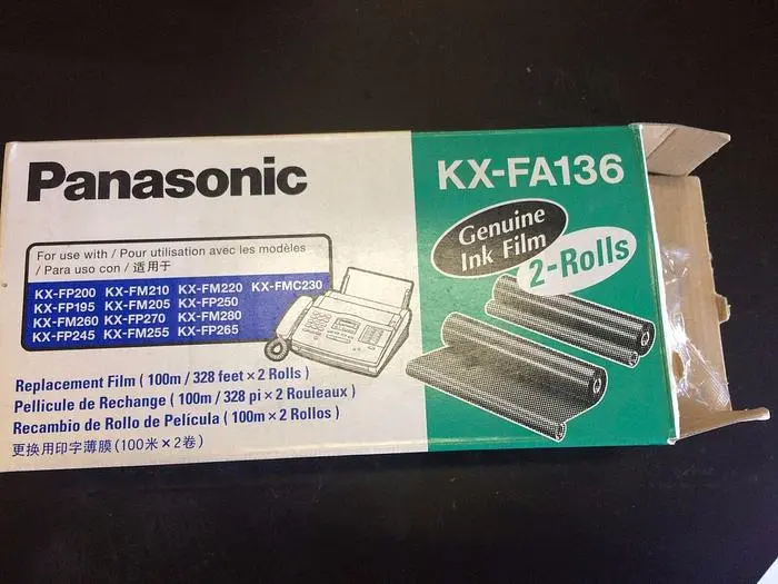 PANASONIC KX-FA136 GENUINE INK FILM ONE ROLL-NEW IN BOX
