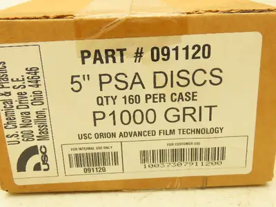 Orion 091120 5" PSA Sanding Discs 1000G Adhesive Aluminum Oxide 320ct 2 Case Lot