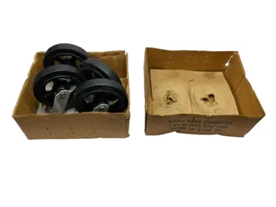 New | in-Stock Fairbanks Top Plate Mount Swivel Caster 500lb Rubber 8" Dia PKG OF 4 Casters Michigan US | Maverick Industrial Sales #1389524