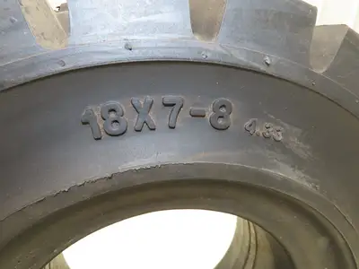 GS-Solid 18X7-8 4.33 Forklift Tire Resilient Solid Traction Black