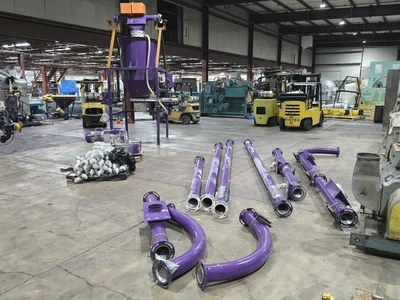 6" Diameter Hapman TubePro™  Drag Conveying System, 15 HP, New In 2020