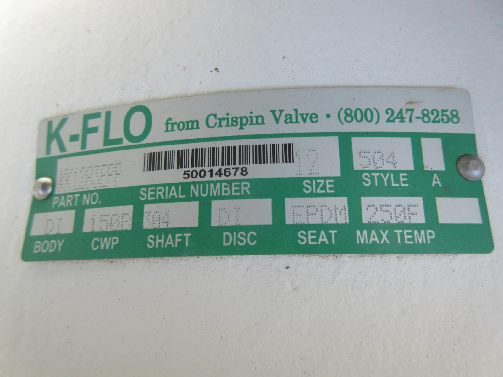 Various valve pallet, Mueller, K-Flo, etc., different sizes