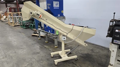 11.5" W x 72" L Valois Portable Elevator Hopper Conveyor