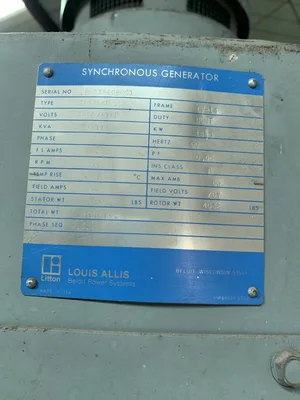 1,000 kW Hydro-Electric Generating System; MFG 1985 by Teledyne / Louis-Allis