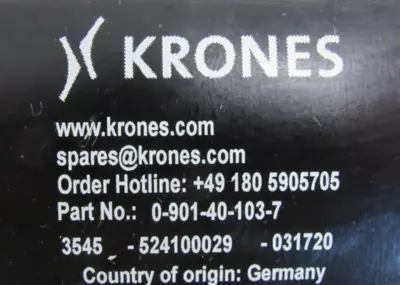 REFURBISHED KRONES 0-901-40-103-7 ACTUATOR 0901401037