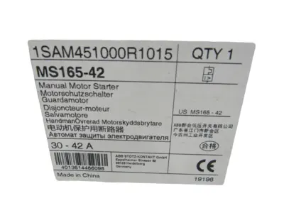 NEW ABB MS165-42 MOTOR STARTER MS16542 30-42 A 1SAM451000R1015