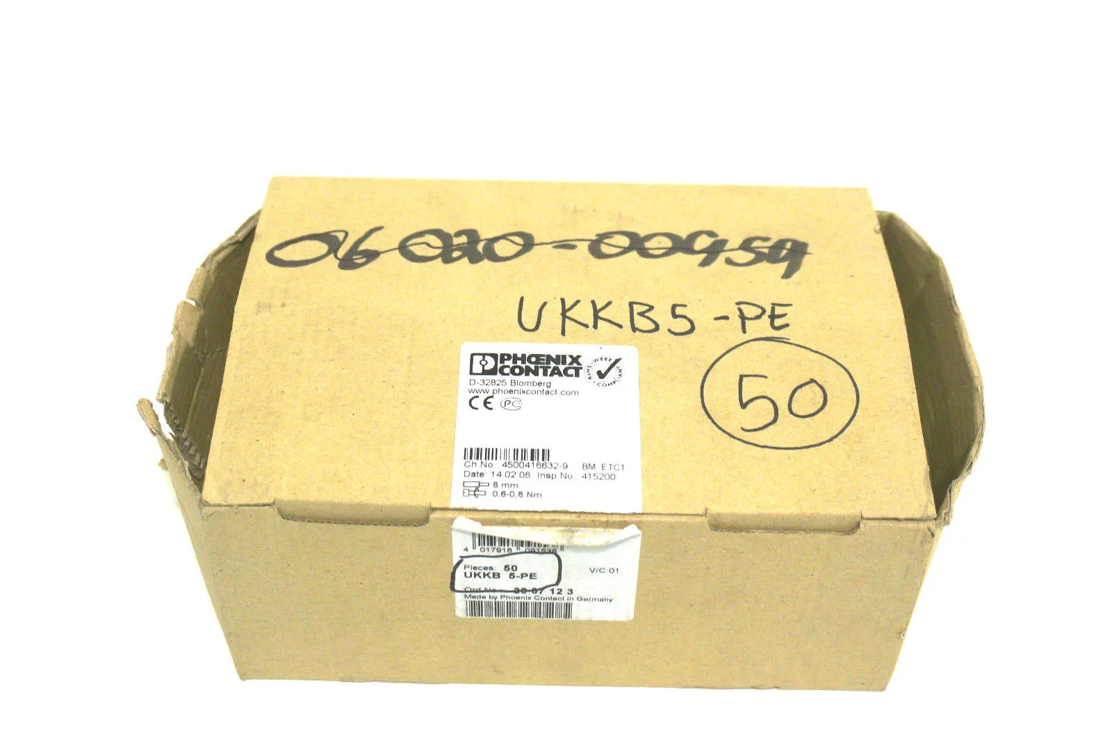 50 NEW PHOENIX CONTACT UKKB5-PE TERMINALBLOCKS UKKB5PE
