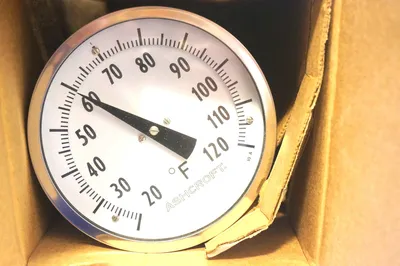 NEW ASHCROFT 50-EI-42E-040 20/120F 5" BIMETAL THERMOMETER 50EI42E040