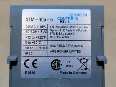 USED JOHNSON CONTROLS XTM-105-5