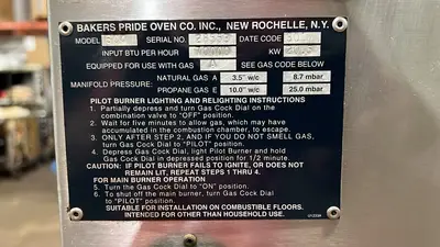 Used Bakers Pride Used Bakers Pride 304 Natural Gas Pizza Oven Double Deck Pizza Equipment Illinois US | Falcon Restaurant Supply #1373567