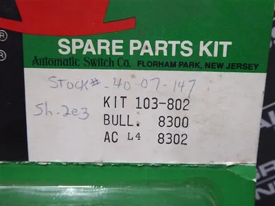 ASCO 103-802 Solenoid Valve Spare Parts Kit New