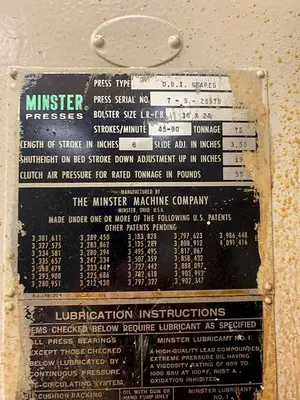 USED 1985 MINSTER #7