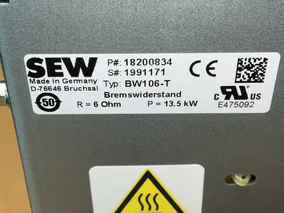 Used SEWEURODRIVE BW106T Resistors Ohio US | HGR 24 #1572170