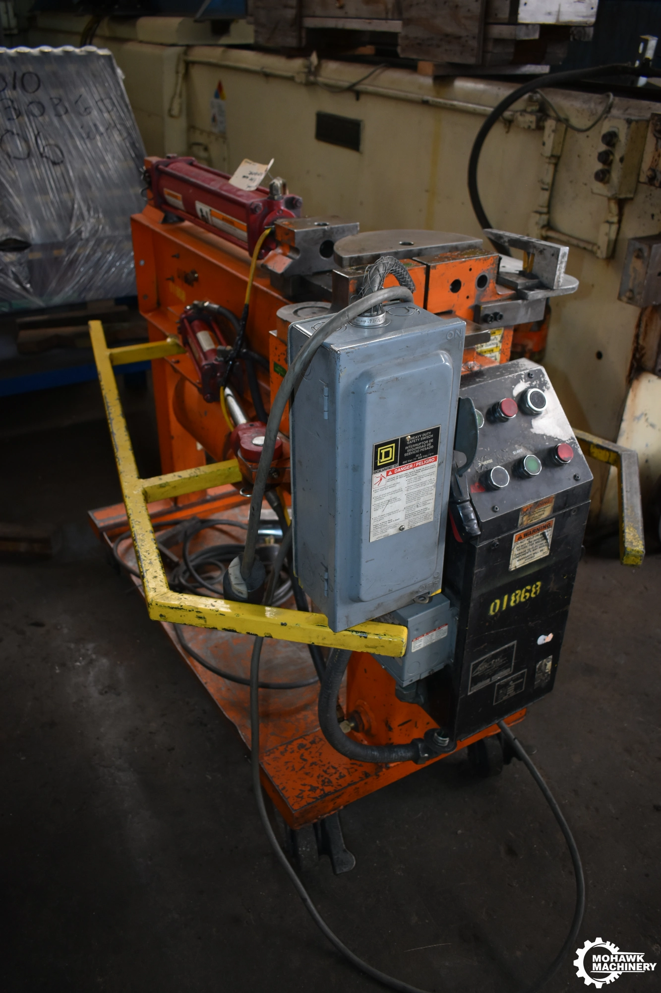 3" HUTH "2800" HORIZONATAL HYDRAULIC SHAPE PIPE & TUBE BENDER - DEPTH OF BEND INDICATOR