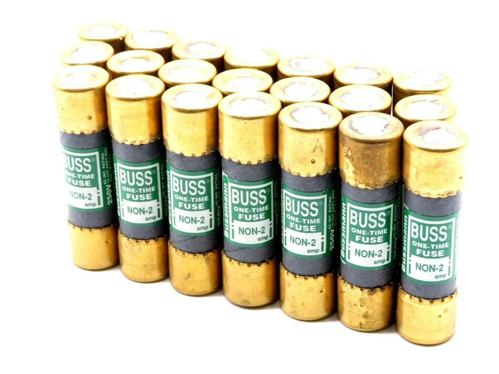 21 NEW BUSSMANN NON-2 ONE TIME FUSE NON2