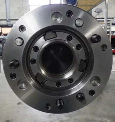 Samchully 12" 3 Jaw Mega Bore Power Chuck w/Hard Jaws Plain Back Mount MH-212 (STKB)